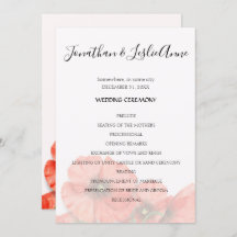 Programa L2 de ceremonias para Bodas de amapola