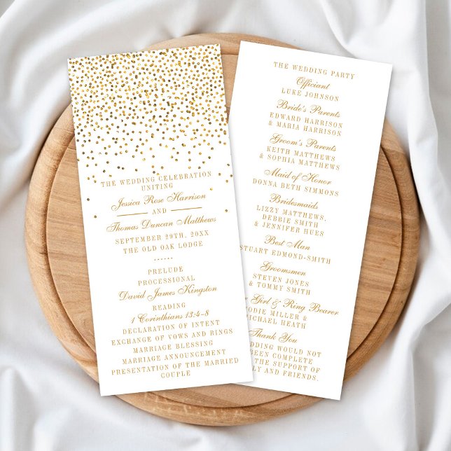 Programa La colección de Bodas Glam Gold Confetti (Subido por el creador)