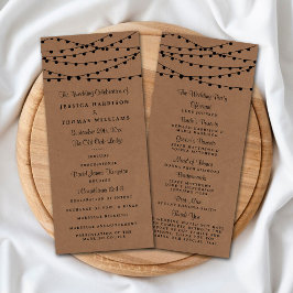 Programa La colección de Bodas Rustic Kraft Lights