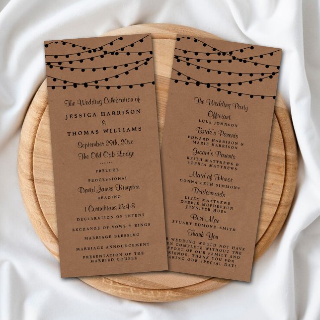 Programa La colección de Bodas Rustic Kraft Lights (Subido por el creador)