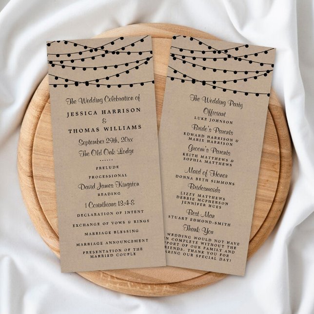 Programa La colección de Bodas Rustic Kraft Lights (Subido por el creador)