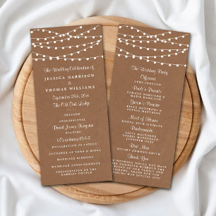 Programa La colección de Bodas Rustic Kraft Lights
