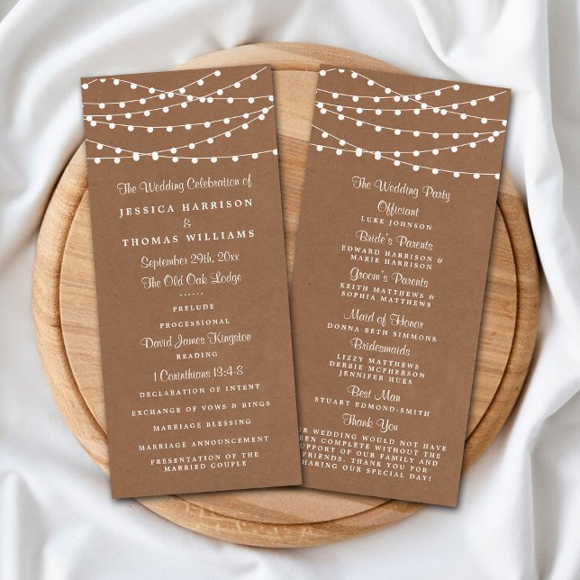 Programa La colección de Bodas Rustic Kraft Lights (Subido por el creador)
