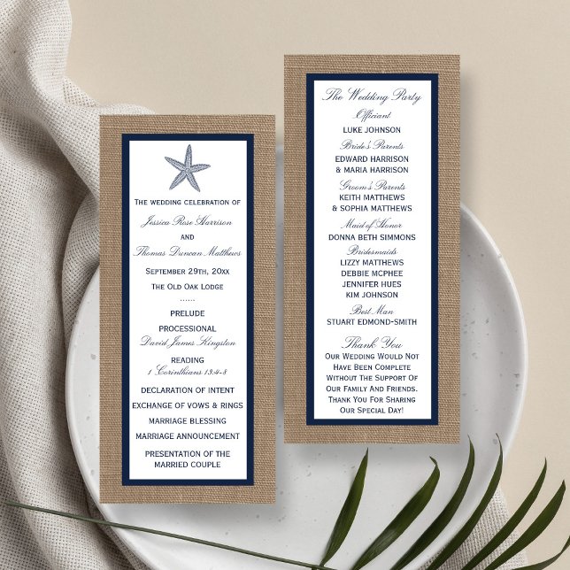 Programa La colección de bodas Starfish Burlap Beach de la  (Subido por el creador)
