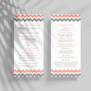 Programa La moderna colección de Bodas Chevron - rosa y gri