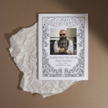 Programa Lace Frame Funeral Celebration of Life