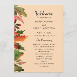 Programa Las hojas caen. Boda botánico formal de otoño