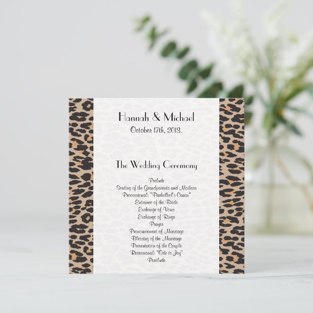 Programa Leopardo Print, Spots, Brown Leopard, Boda (Anverso de pie)