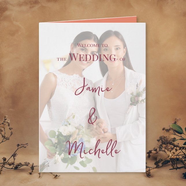 Programa Lesbian Wedding Photo Pride Flag Gradient (Subido por el creador)