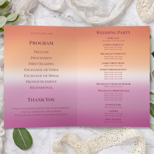 Programa Lesbian Wedding Photo Pride Flag Gradient (Subido por el creador)