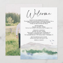 Letra tineraria de bienvenida de Mountain Lake Bod