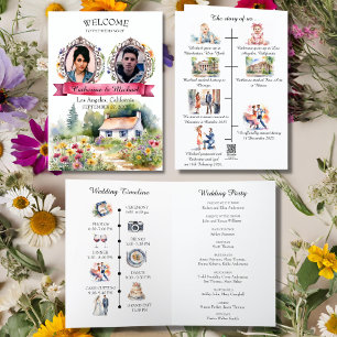 Programa Línea de tiempo del icono de la boda de primavera 