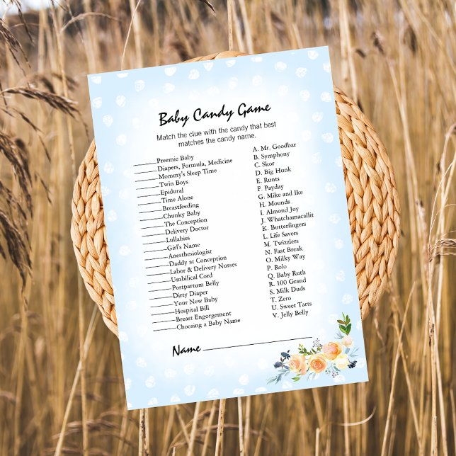 Programa Lion Cub Floral Blue Baby Candy Shower Game (Subido por el creador)