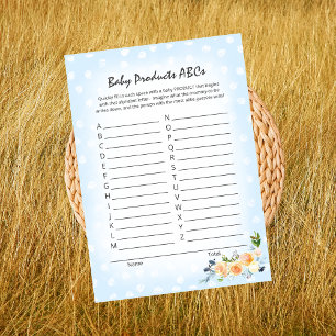 Programa Lion Cub Floral Blue Baby Product ABCs Shower Game