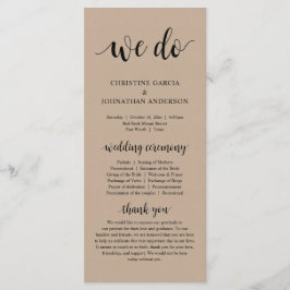 Programa Lo hacemos, la Ceremonia Boda moderna, Brown Kraft