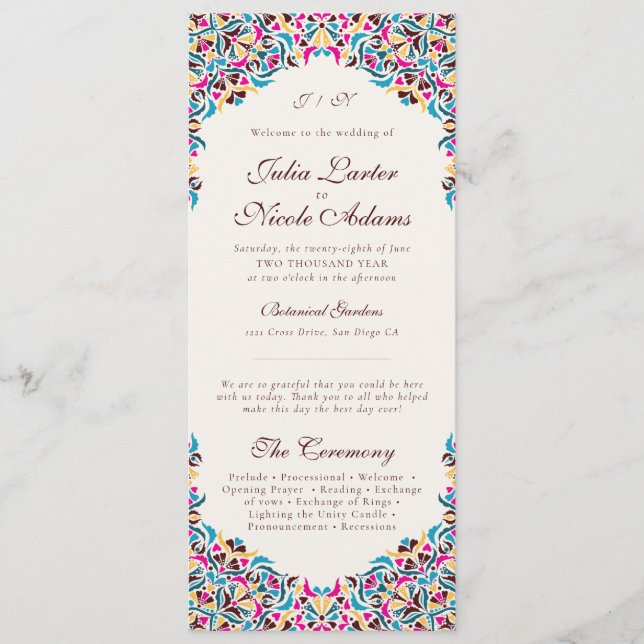 Programa Lujo Caprichoso Estilo Floral Marfil Boda Frontera (Anverso)