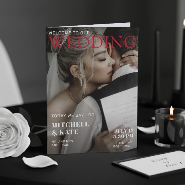 Programa Magazine Cover Wedding (Magazine Cover Wedding Program
)
