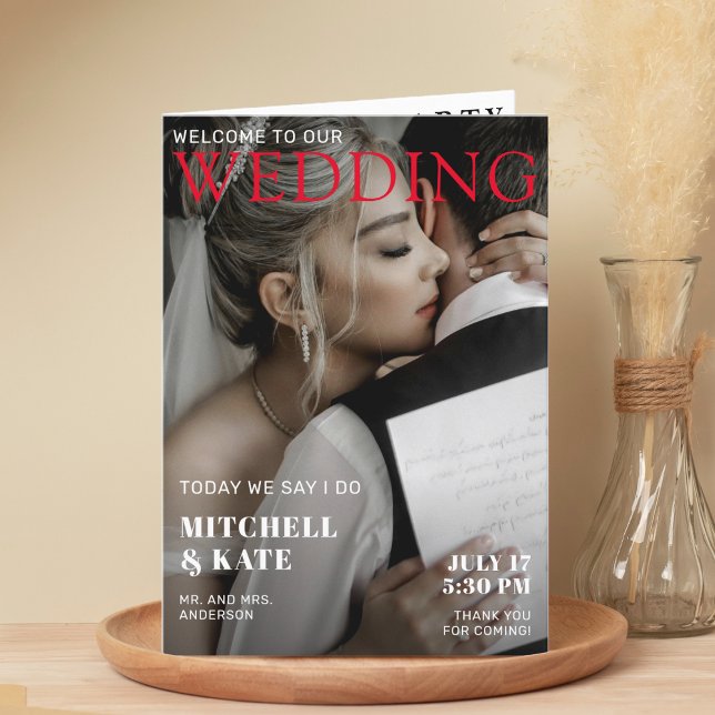 Programa Magazine Cover Wedding (Magazine Cover Wedding Program
)