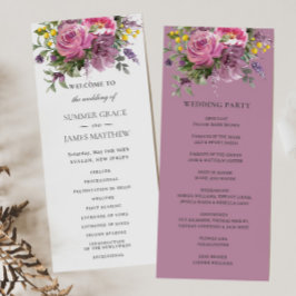 Programa Magenta Pink Purple Floral Greeneration Boho Boda