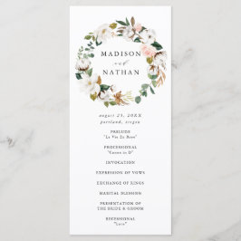 Programa Magnolias acuarelas | Ceremonia Boda