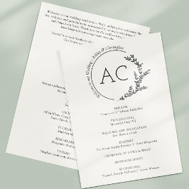 Programa Marco de follaje Minimalista moderno Boda blanco s