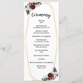 Programa Marco geométrico de oro Flores de invierno de Borg