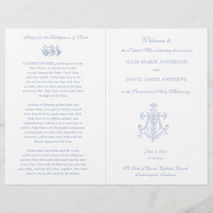 Programa Marian Blue Cross Catholic Wedding