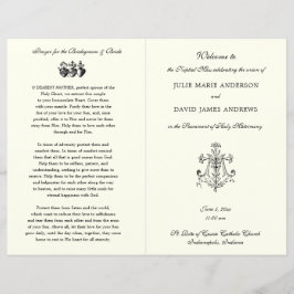 Programa Marian Cross Catholic Wedding