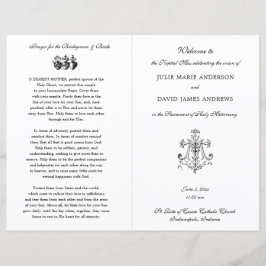 Programa Marian Cross Catholic Wedding