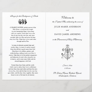 Programa Marian Cross Catholic Wedding