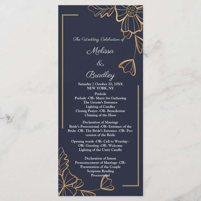 Programa Marina y floral dorada (Anverso)