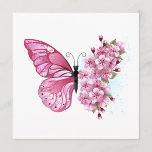 Programa Mariposa de flores con Sakura rosa