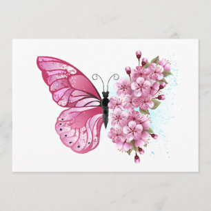 Programa Mariposa de flores con Sakura rosa