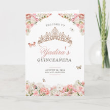 Mariposa floral blanca rosada Rubor Quinceanera
