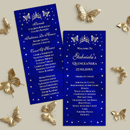 Programa Mariposa Royal Blue Gold Tiara 15.ª Quinceañera
