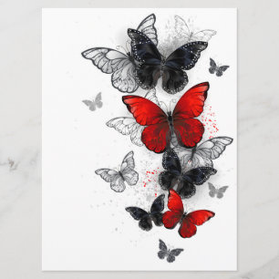 Programa Mariposas Morpho voladoras negras y rojas