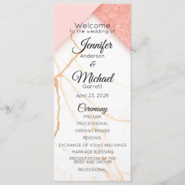 Programa Mármol rosa y oro moderno