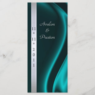 Programa Marquis de Boda Verde azulada de Plata de