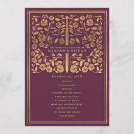 Programa Mauve Royal Medieval Sword Wedding