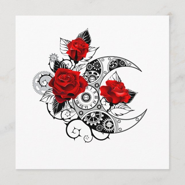 Programa Media luna mecánica con rosas rojas (Anverso)