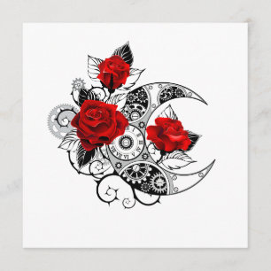 Programa Media luna mecánica con rosas rojas