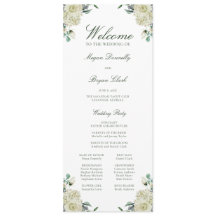 Megan White Floral Elegante Ceremonia de Boda