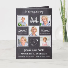 Programa Memoria Rustic Love 5 Fotos Funeral Memorial