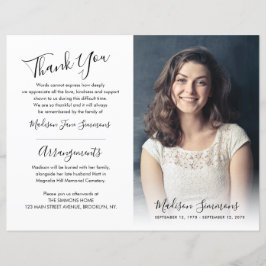 Programa Memorial de la Foto por Orden Funeral de 