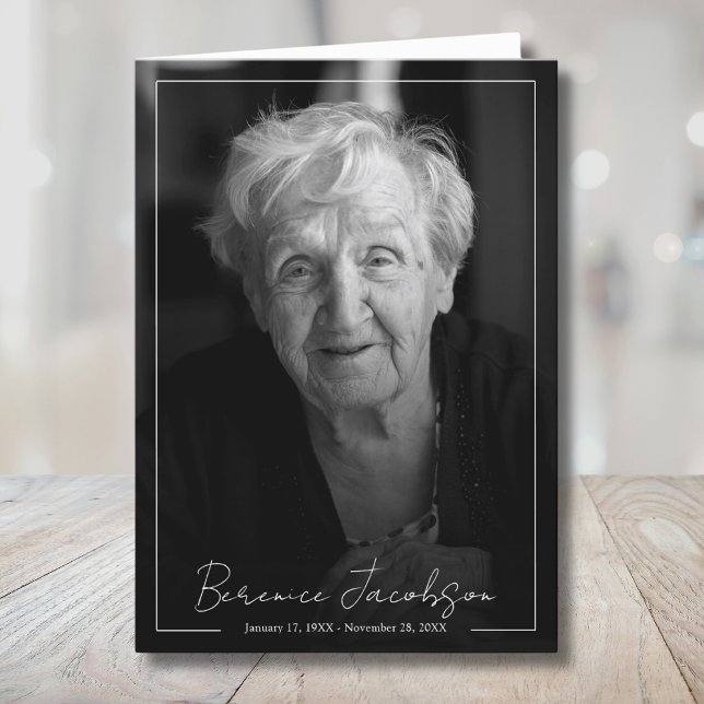 Programa Memorial Funeral Celebración de la Vida (Funeral Memorial Celebration of Life Program)