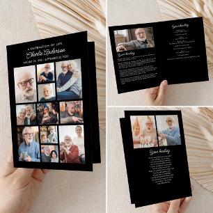 Programa Memorial/Funeral Doblado 14-Collages de fotos Mode