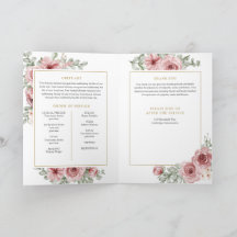 Memorial Funeral Orden Del Servicio Foto Floral