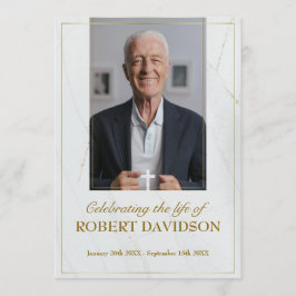 Programa Mesa fotográfica del funeral Personalizado Marble 