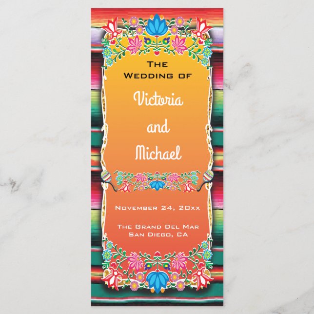 Programa Mexicano de Boda Fiesta (Anverso)