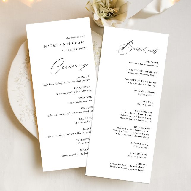 Programa Mínima elegancia simple Boda católica (Subido por el creador)